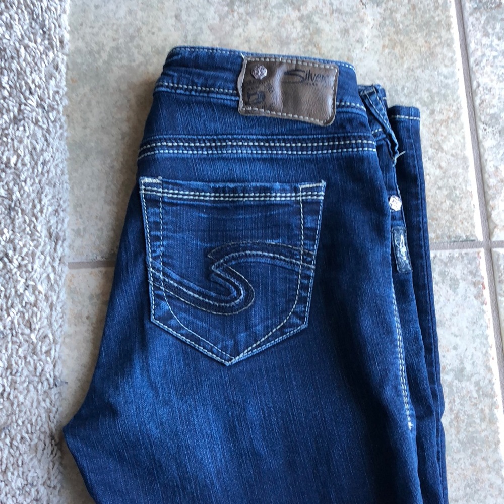 Silver skinny jeans